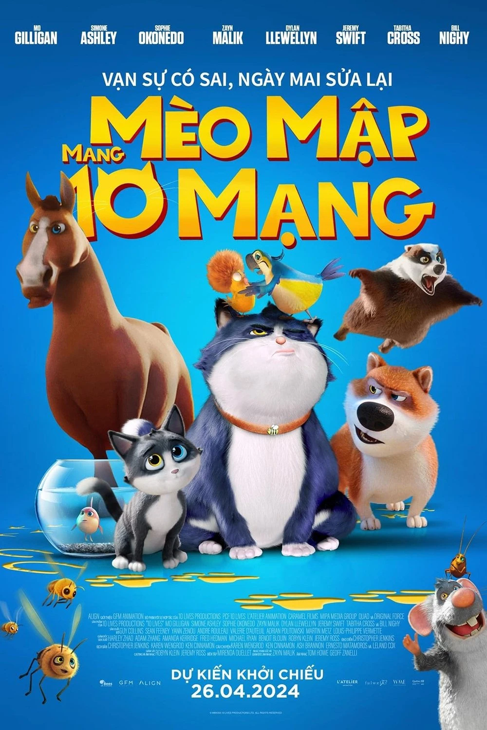Phim Mèo Mập Mang 10 Mạng - 10 Lives (2024)